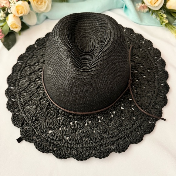 ✨Olive & Pique Black Hat ~ Boho, Western, Festival - Picture 2 of 7